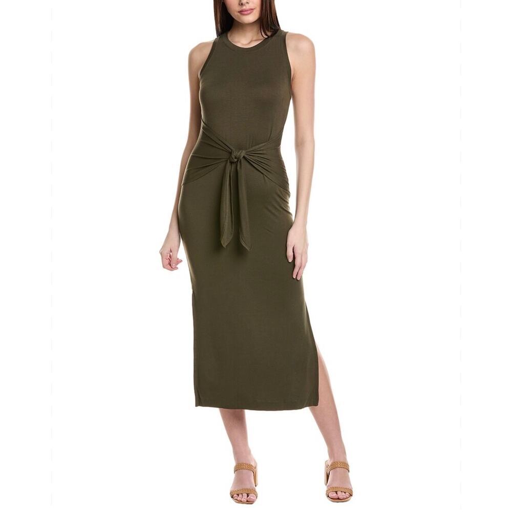 Michael Stars Olive Green Tee Dress Small Petite Stretch Knit NWOT